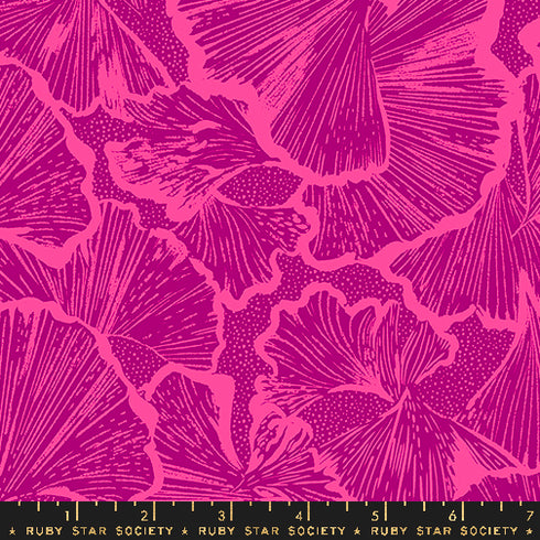 Glow Garden Gingko Florals in Light Berry RS2113 15 - Ruby Star Society Sold by the Half Yard